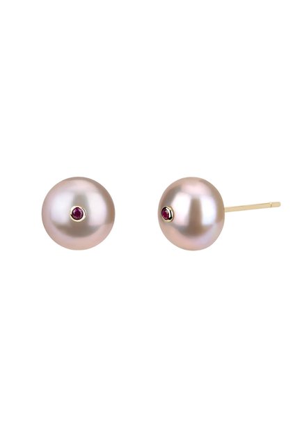 Cercei Argint Purple & Gemstone Argint placat cu aur galben / Zircon Verde/Perle de apa dulce