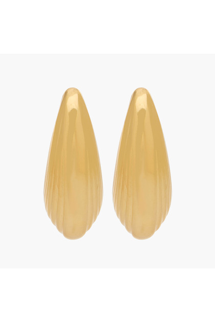 Gold Tone Textured Earrings with Pushback Closure