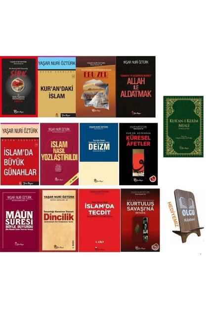 Yaşar Nuri Öztürk - 13 kitap set / Dincilik - Deizim - Şirk - Allah ile aldatmak - Maun Suresi - Ebuzer - Kur’an-ı Kerim Meali