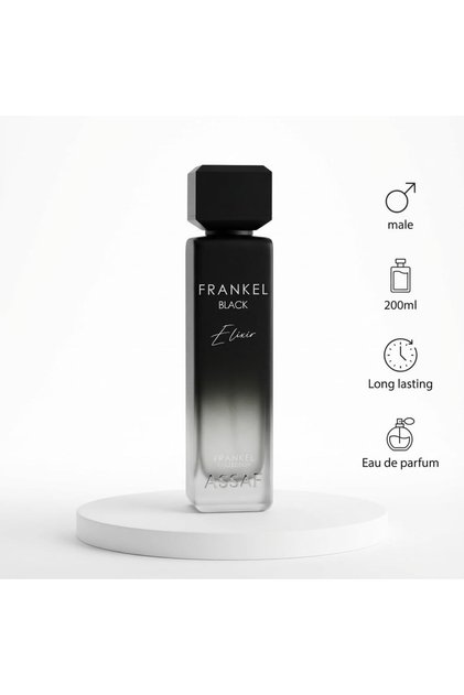 Frankel Black Elixir 200 ml by | Masculine Summer Perfume | Bold & Confident Fragrance with Long-Lasting Projection