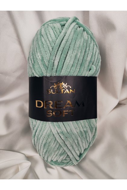 Dream Soft Kadife Küf Yeşili El Örgü İpi 100gr. 120mt.(1 Adet) - Renk: 942