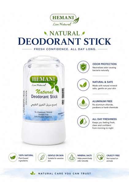 Natural Deodorant Stick Alum Crystal 70 g