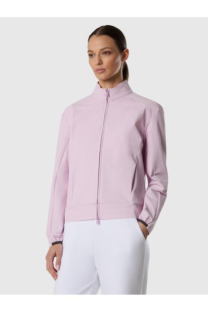 Regular Fit Dik Yaka Katlanabilir Kompakt Kadın Sweatshirt