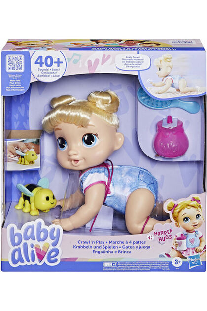 Hasbro Baby Alive Σετ Κούκλας Μωρού Baby Alive Crawl 'n Play για Ηλικίες 3+ ετών 27 εκ.