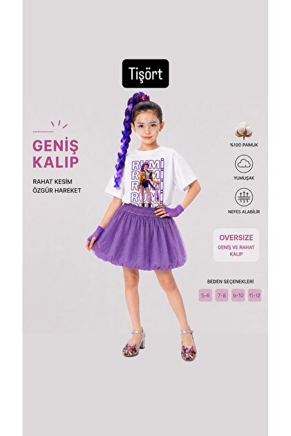 bemora kids kpop mira baskılı tişört huntrix tişört - Fiyatı