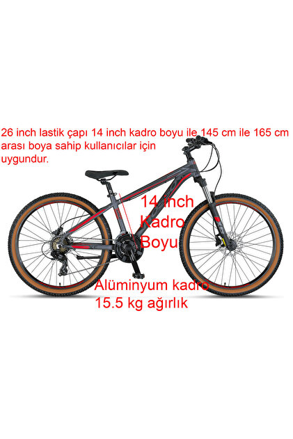 Mosso Wildfire 26 H 14 Kadro Hidrolik Disk Fren Dağ Bisikleti (145