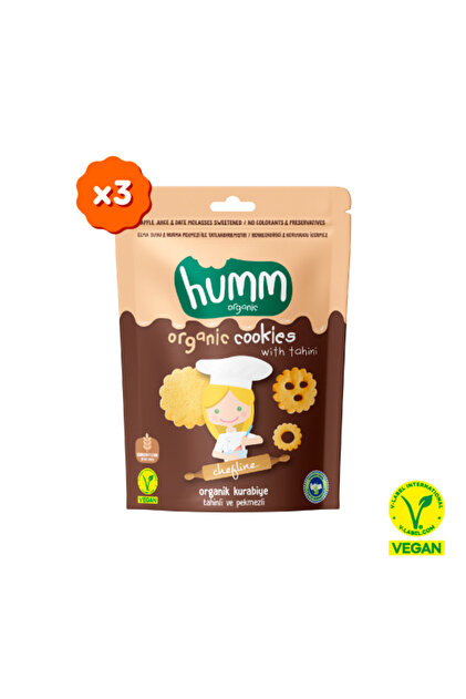 Organik Tahinli ve Pekmezli Vegan Kurabiye - 3 Adet