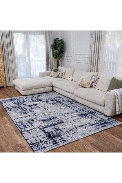 Abstract Blue Rug, Ultra Soft Area Carpets For Bed Room, Living Room, And Dining Room, Antislip Floor Carpets, Easy To Clean, Made In Turkey