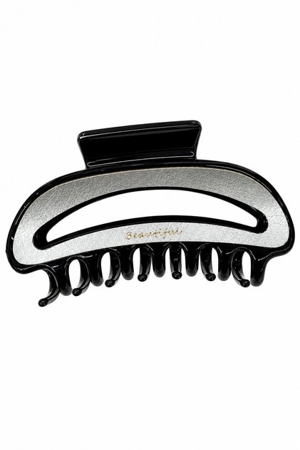 Luxury Women's Collection Black and White Colored Hair Clip