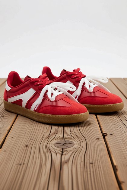 Women's Retro Sports Shoes Color Blocked Lace-Up Flat Heeled Comfortable Casual Sneaker Comfortable Modern
