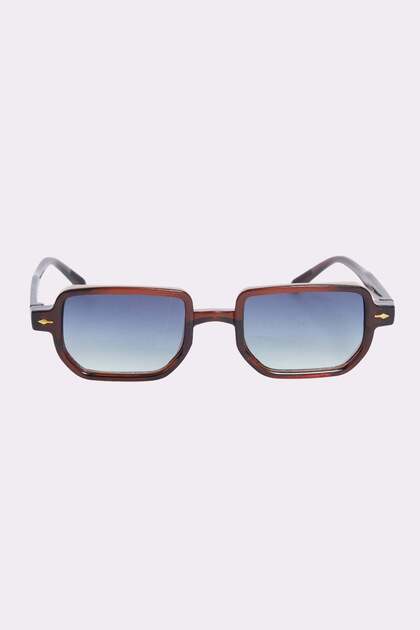 Tudors Unisex Geometrik Kahverengi Çerçeve Uv 400 Korumalı Güneş