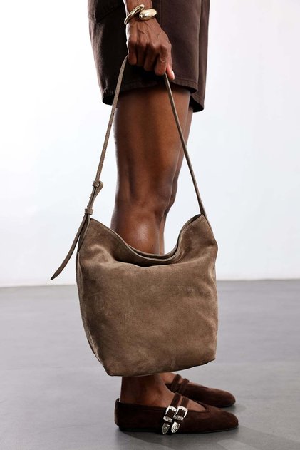Mink Marrakech Suede Bag 7994