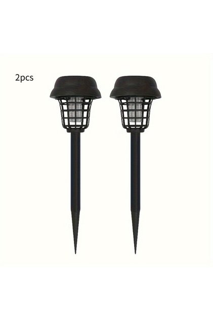 2PCS Solar Mosquito Trap - IP65 Outdoor Insect Catcher Lamp with Decorative Light for Garden, Yard &