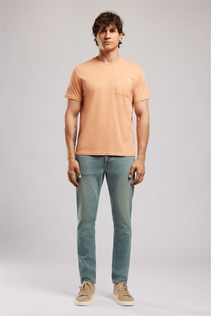 Vincent Men's Regular Fit 100% Cotton Basic Crew Neck T-Shirt Pink