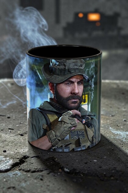 Call Of Duty Captain Price Tasarımlı Kupa Bardak - Premium Porselen Oyuncu Kupası