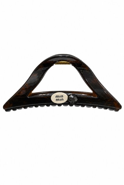 Stylish Brown Patterned Triangle-Shaped Hair Claw Clip