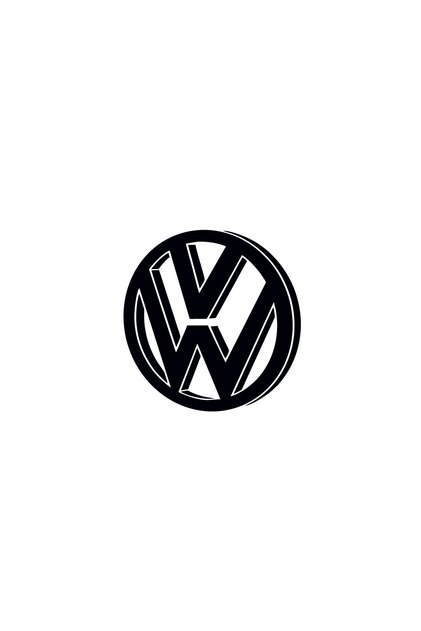 Sticker Volkswagen 3D 30cm Gri inchis