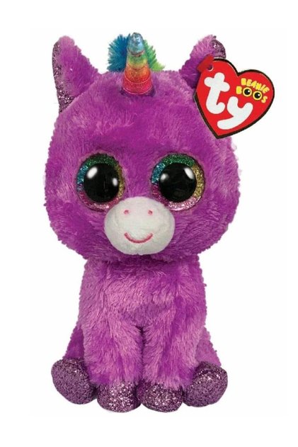 TY Beanie Boos Mor Unicorn Rosette Peluş | 3 Yaş+ | 1 Parça | Duygusal Gelişim ve Uyku Arkadaşı