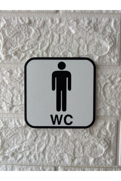 Wc Flying Door Sign Male Toilet Direction