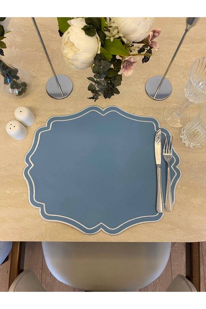 Viena Blue Color Leather American Service Set