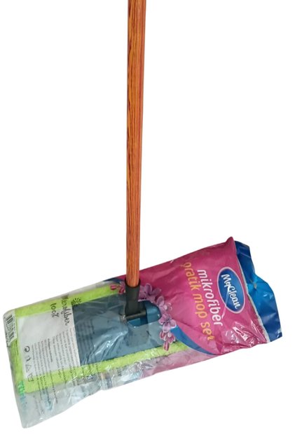 Makarna 40 cm Mop Saplı Takım (3 Parça Mop Aparat Sap)