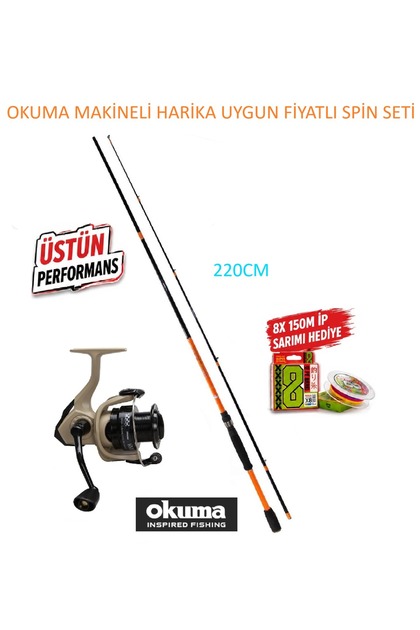 Okuma Outrax OR-3000SGA 1+1BB Olta Makinesi+220 cm 2 parça 4-18 gr