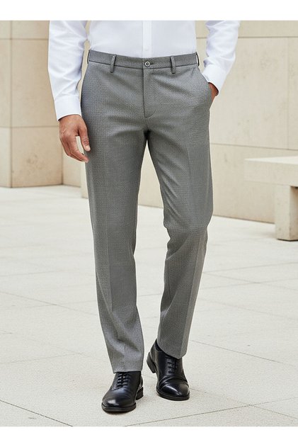 Men Slim Fit Formal Trousers