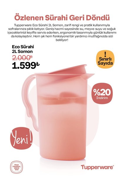 SÜRAHİ 2LT Somon