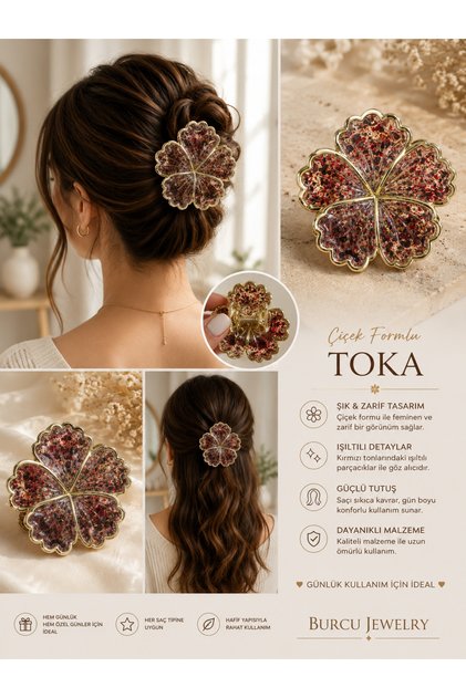 Flower Shaped Large Latch Buckle