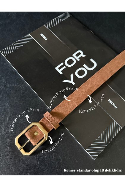 Suede Square Buckle Women's Belt, Trouser Belt, Coat Belt, Dress Belt