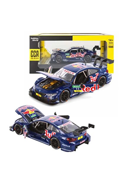 CCA BMW M4 DTM Red Bull Livery Metal Model Araba 1:24 Sesli Işıklı