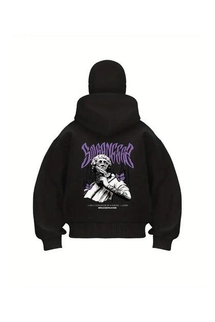 Oversize Zippered Snow Mask Hoodie – Unisex