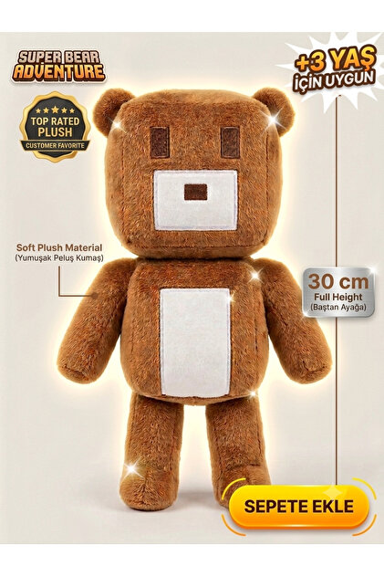 Peluş Oyuncak Süper Bear Baaren 30 cm Kahverengi