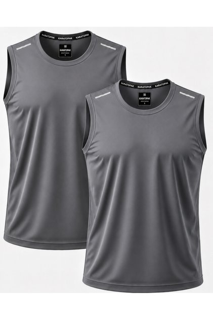 2-Pack Quick Dry Breathable Athletic Technical Athlete Zero Sleeve T-Shirt