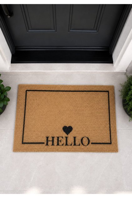 Vena Hello Paspas - Dış Kapı Paspası Kapı Önü Paspası 40x60