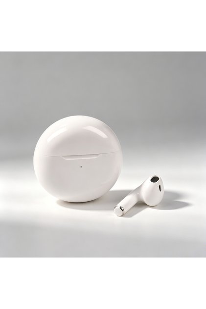 WHITE Factory Direct Hot Sale Pro6 TWS Wireless Bluetooth Earbuds, 6 Macaron Pastel Colors Half In E