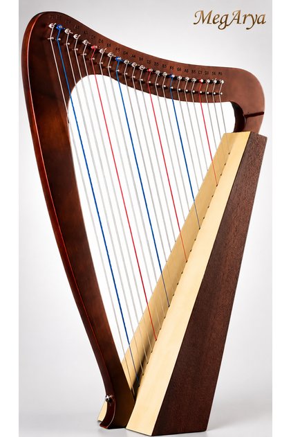 23 Strings Harp Lyre Instrument for Beginners & Professionals | Handmade Wooden Harp with Tuning Wrench