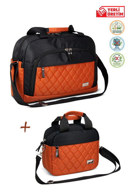 Urban&Food 2-Pack Mother Baby Care Shoulder Thermos Newborn Hospital Travel Set-Orange