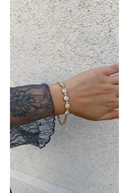 Xuping Aurea Zirkon Taşlı Gold Bilek