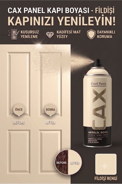 CAX Panel Kapı Boyası - Akrilik Boya Ahşap Ve MDF Kapı Yenileme Boyası