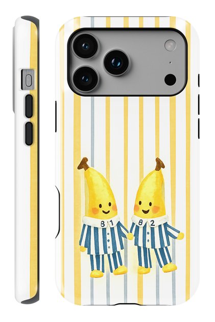 iPhone 17 Pro Max Banana Double Layer Full Covering Printing Glossy Protect Phone Case