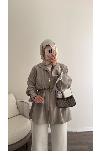 Fermuarlı Tencel Kap