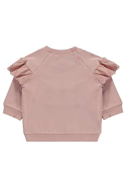 Ruffled Basic 6-18 Months Sweatshirt - Powder