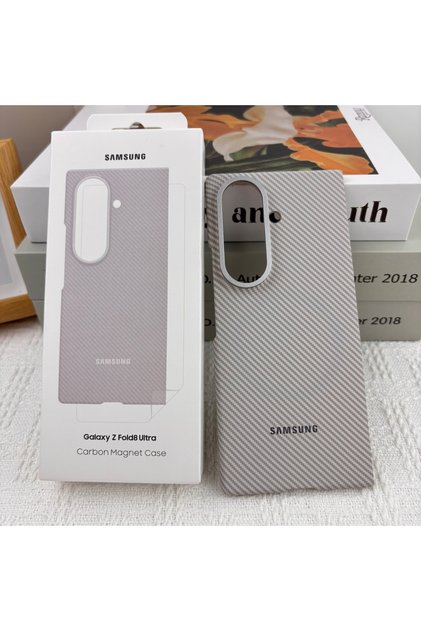 SAMSUNG Galaxy Z Fold 8 Ultra Light Gray Carbon Magnet Case For Samsung Galaxy Z Fold 8 Ultra Twill