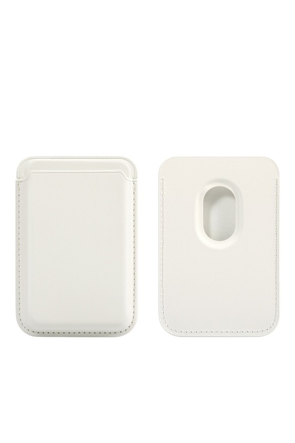 13 White Wallet Card Holder Leather Case for Magsafe IPhone 13 14 15 16 17 Pro Max Plus Strong Magne
