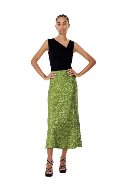 Women Elena Sequin Midi Skirt