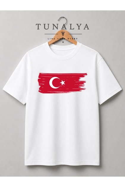 Tunalya Ataturk and Turkish Flag August 30Th October 29Th April 23Rd Designed Premium Printed Unisex Cotton National Day T-Shirt