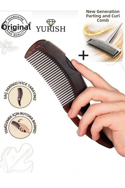 Dandruff Removal & Anti-Static & 3 Times More Hair Growth Effect Dandruff Comb & New Generation Bun Comb