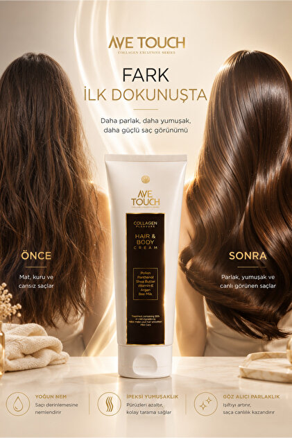AVE TOUCH Hair & Body Kuru Ve Yıpranmış Saçlar Için Onarıcı