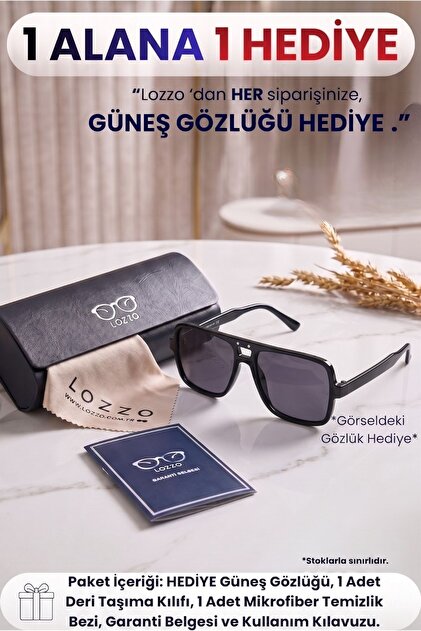 Lozzo Erkek Polarize Kare Aksesuarlı Güneş Gözlüğü 23053 C2 P